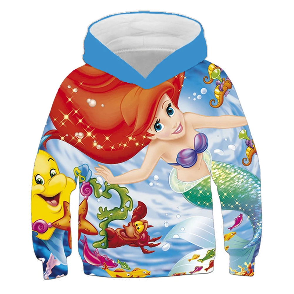 Disney Cartoon Anime Ocean Girl Mermaid Princess 3D Printed Hoodie Cute Girls Clothing Pullover Fashion Children's Clothing Tops
Disney Cartoon Anime Ocean Girl Mermaid Princess 3D Printed Hoodie Cute Girls Clothing Pullover Fashion Children's Clothing Tops