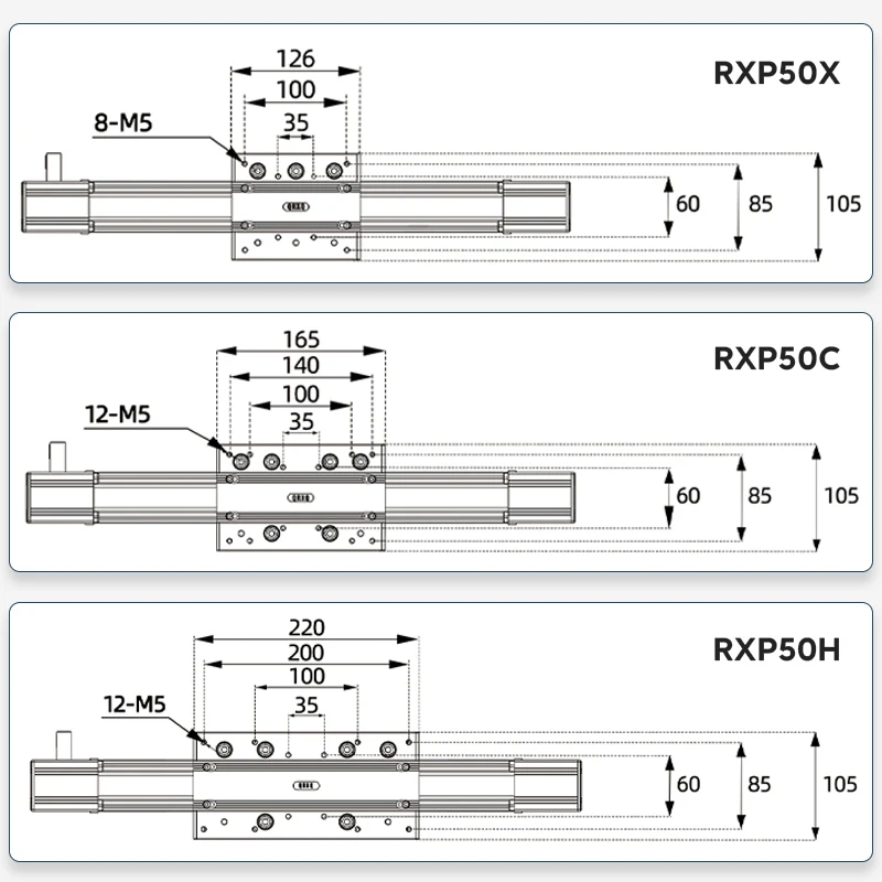 QRXQ RXP50 400W Servo Motor Linear Module Actuator High Speed Precision Stepper Motor For CNC Machine Industrial Automation