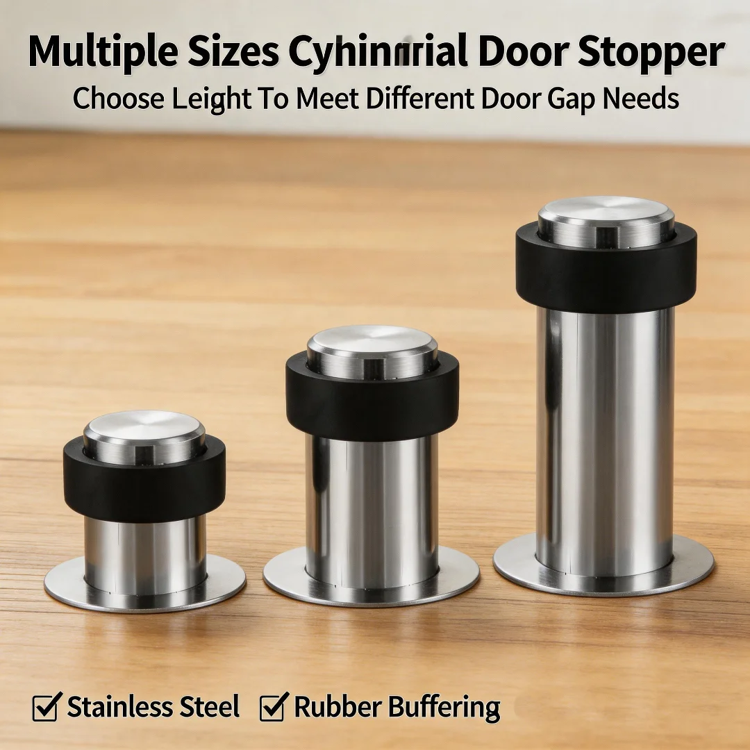 Rubber Doorstops Stainless Steel Gaskets Floor Door Stop Safety Security Protection Hardware for Home Door Cleaning & Backsplash
Rubber Doorstops Stainless Steel Gaskets Floor Door Stop Safety Security Protection Hardware for Home Door Cleaning & Backsplash