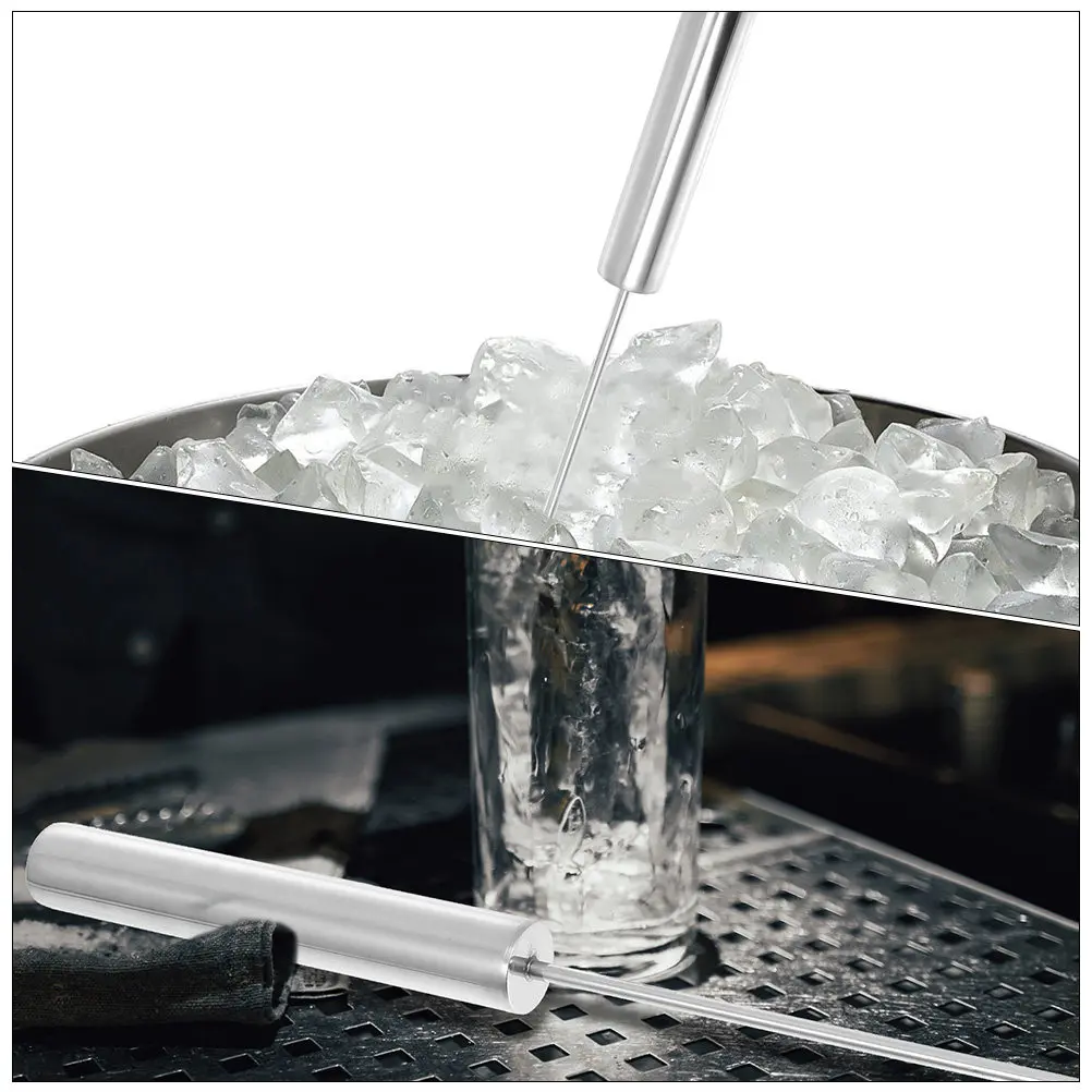 2 Pcs Cold Ice Chisel Chipper Crusher Pick for Bar Portable Stainless Steel Picks