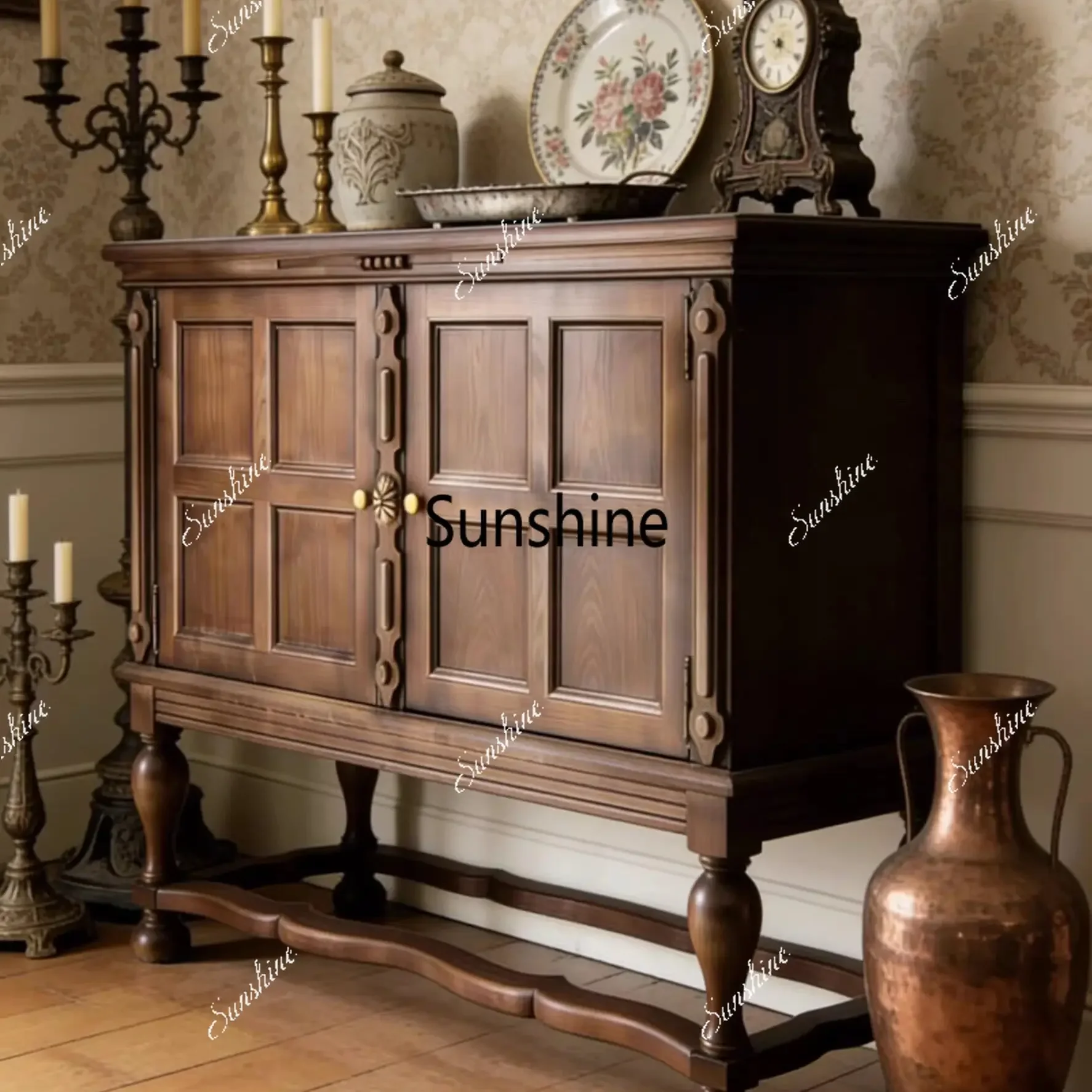 Y.Second-hand solid wood sideboard, carved porch, country storage storage
Y.Second-hand solid wood sideboard, carved porch, country storage storage
