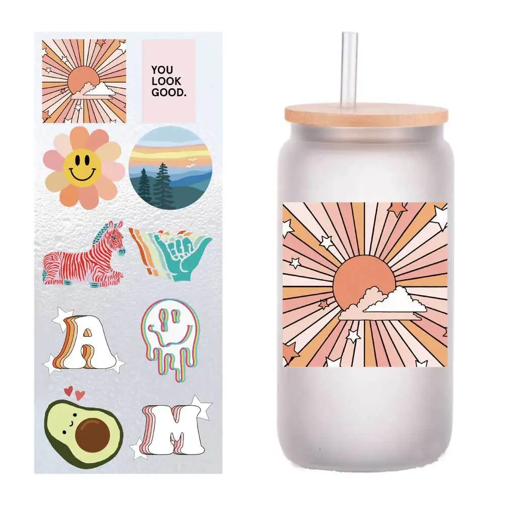 10 sheets of four-inch cartoon small fresh collection UV transfer stickers crystal label glass glass sticker customization
10 sheets of four-inch cartoon small fresh collection UV transfer stickers crystal label glass glass sticker customization