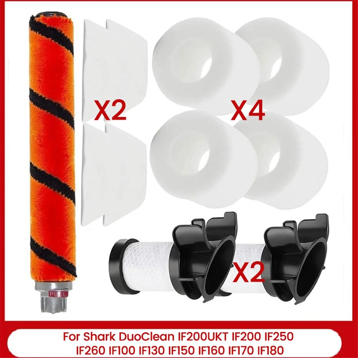 Main Brush HEPA Filter Kit for Shark DuoClean IF200UKT IF200 IF250 IF260 IF100 IF130 IF150 IF160 IF170 Vacuum Parts
Main Brush HEPA Filter Kit for Shark DuoClean IF200UKT IF200 IF250 IF260 IF100 IF130 IF150 IF160 IF170 Vacuum Parts