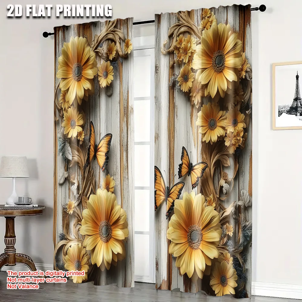 2pcs, Curtain Popular 2D print Yellow Vintage Floral and Butterfly Fabric (without rod) Decorations Inside Perfect for Living
2pcs, Curtain Popular 2D print Yellow Vintage Floral and Butterfly Fabric (without rod) Decorations Inside Perfect for Living