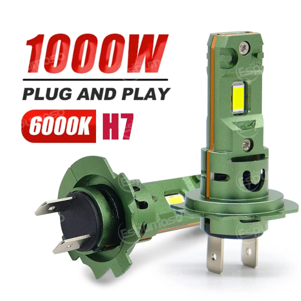 1000W 1:1 H7 LED CANBUS Light H1 H4 H11 9005 9006 7535 CSP Chip Plug&Play Wireless Mini Car Headlight with Fan 6000K 12V
1000W 1:1 H7 LED CANBUS Light H1 H4 H11 9005 9006 7535 CSP Chip Plug&Play Wireless Mini Car Headlight with Fan 6000K 12V