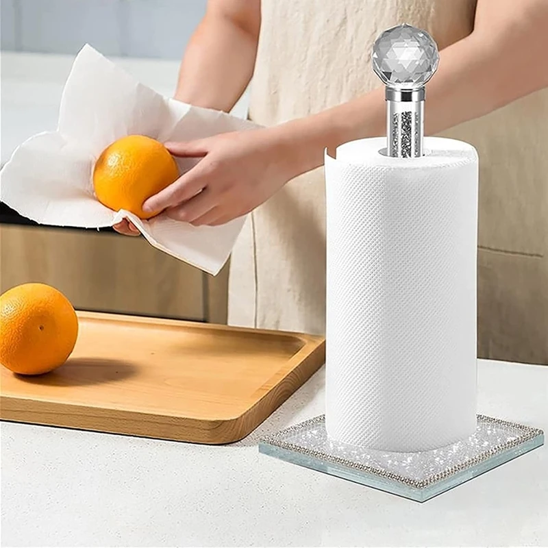 Countertop Napkin Holder Crushed Diamond Paper Towel Roll Stand Plastic Wrap Holder for Kitchen Easy One-handed Tear 2023 New
Countertop Napkin Holder Crushed Diamond Paper Towel Roll Stand Plastic Wrap Holder for Kitchen Easy One-handed Tear 2023 New