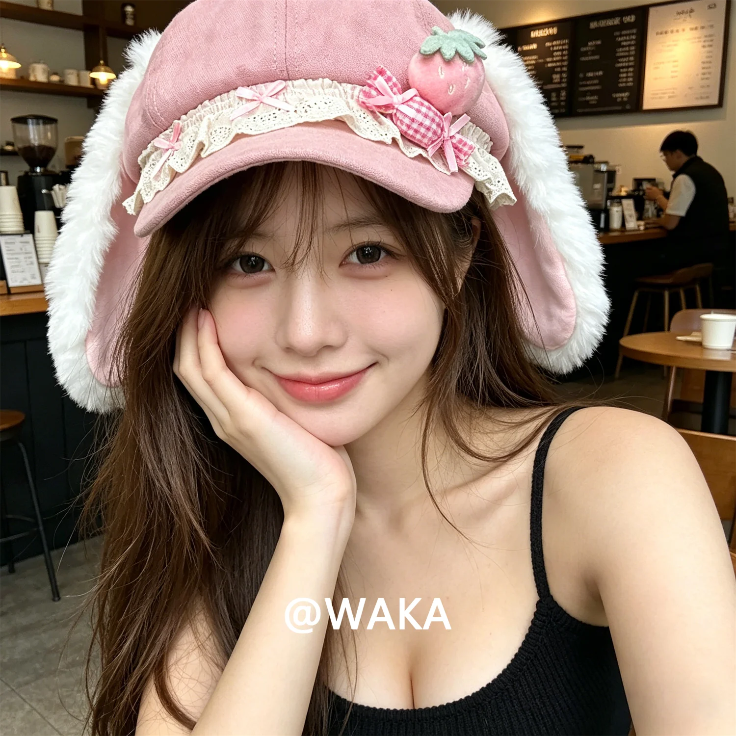 WAKA Sweet Bunny Ear Beret Hat for Men Women Lace Strawberry Decor Kawaii Y2K Streetwear Octagonal Newsboy Cap
WAKA Sweet Bunny Ear Beret Hat for Men Women Lace Strawberry Decor Kawaii Y2K Streetwear Octagonal Newsboy Cap