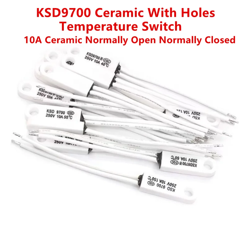2PCS KSD9700 Ceramic With Holes Temperature Control Switch 40 Degrees 150 Degrees Normally Open Normally Closed 10A 250V
2PCS KSD9700 Ceramic With Holes Temperature Control Switch 40 Degrees 150 Degrees Normally Open Normally Closed 10A 250V