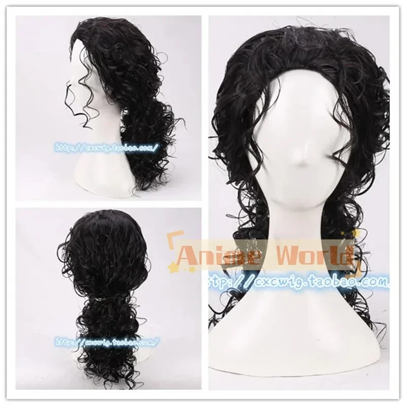 Michael Jackson Cosplay Black Wig Michael Role Play Medium Long Curly Black Hair Pigtail Wig Halloween Costume Cosplay Wigs 
Michael Jackson Cosplay Black Wig Michael Role Play Medium Long Curly Black Hair Pigtail Wig Halloween Costume Cosplay Wigs