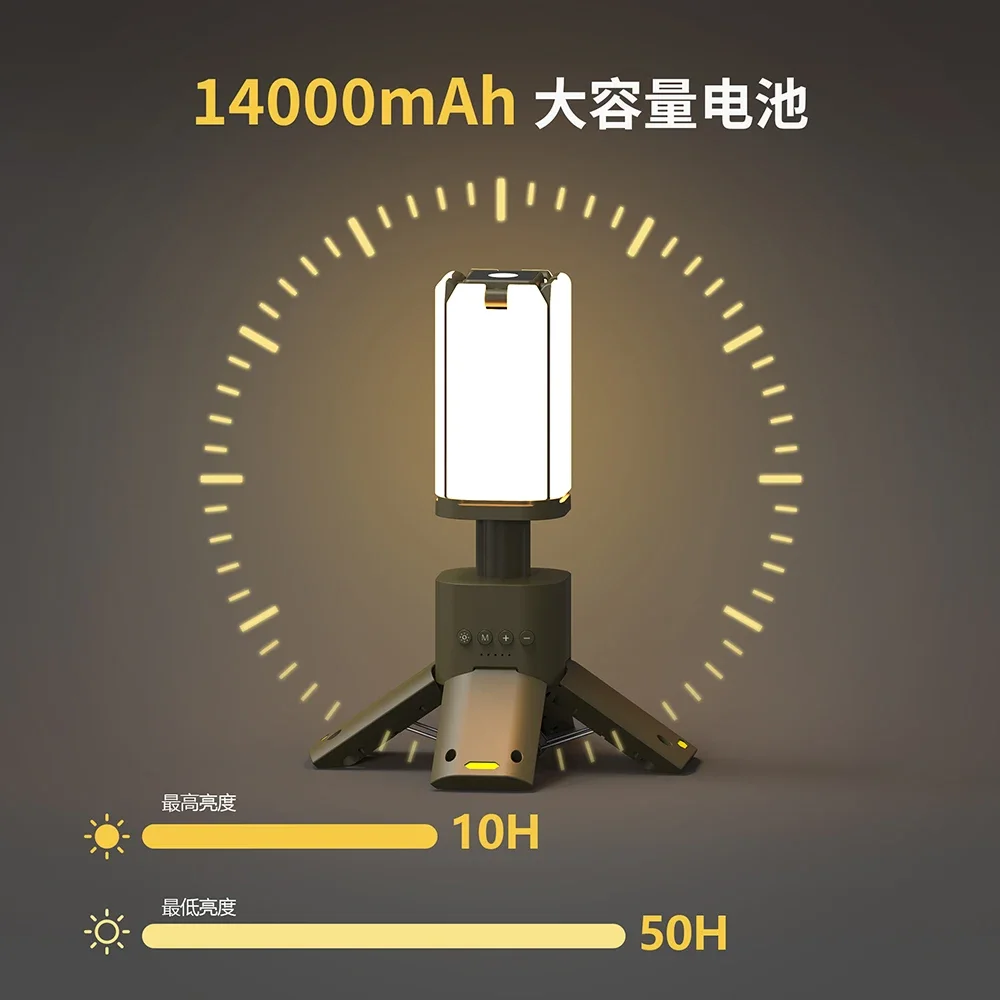 14000mAh Rechargeable Outdoor Hiking Fishing Tent Lamp 6000 LM Super Bright Magnetic Rotatable Telescopic LED RV Camping Lantern
14000mAh Rechargeable Outdoor Hiking Fishing Tent Lamp 6000 LM Super Bright Magnetic Rotatable Telescopic LED RV Camping Lantern
