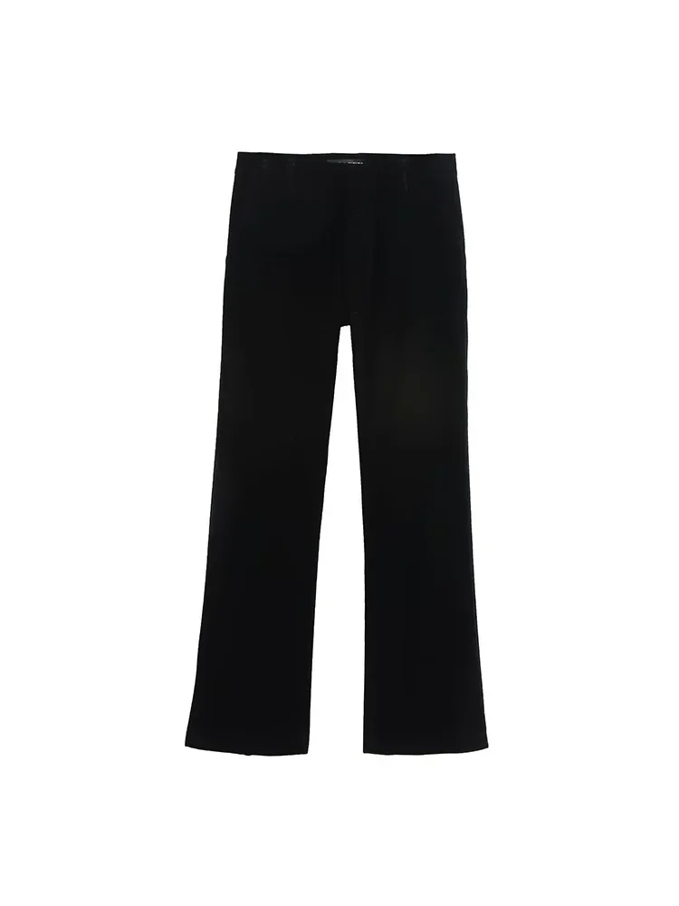 Willshela Women Fashion Black Front Zipper Flare Pants Vintage High Waist Full Length Female Chic Lady Trousers
Willshela Women Fashion Black Front Zipper Flare Pants Vintage High Waist Full Length Female Chic Lady Trousers