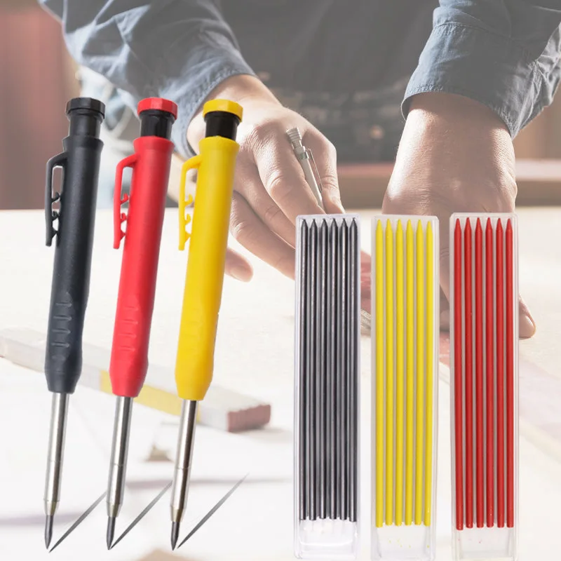 Carpenter Pencil Long Nosed Deep Hole Mechanical Pencil Marker with Built-in Sharpener for Carpenter Woodworking Architect
Carpenter Pencil Long Nosed Deep Hole Mechanical Pencil Marker with Built-in Sharpener for Carpenter Woodworking Architect