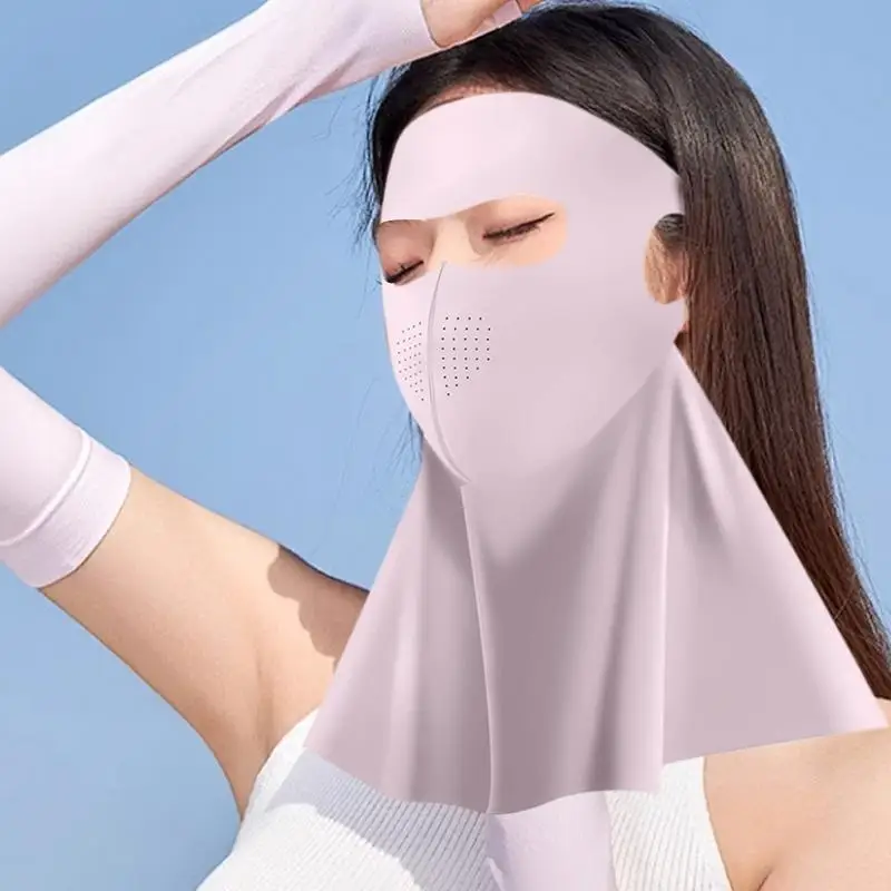 1pc UV Sunscreen Mask Traceless for Women Imitation Ice Silk Anti-ultraviolet Summer Breathable Thin Cover Face Mask Outdoor
1pc UV Sunscreen Mask Traceless for Women Imitation Ice Silk Anti-ultraviolet Summer Breathable Thin Cover Face Mask Outdoor