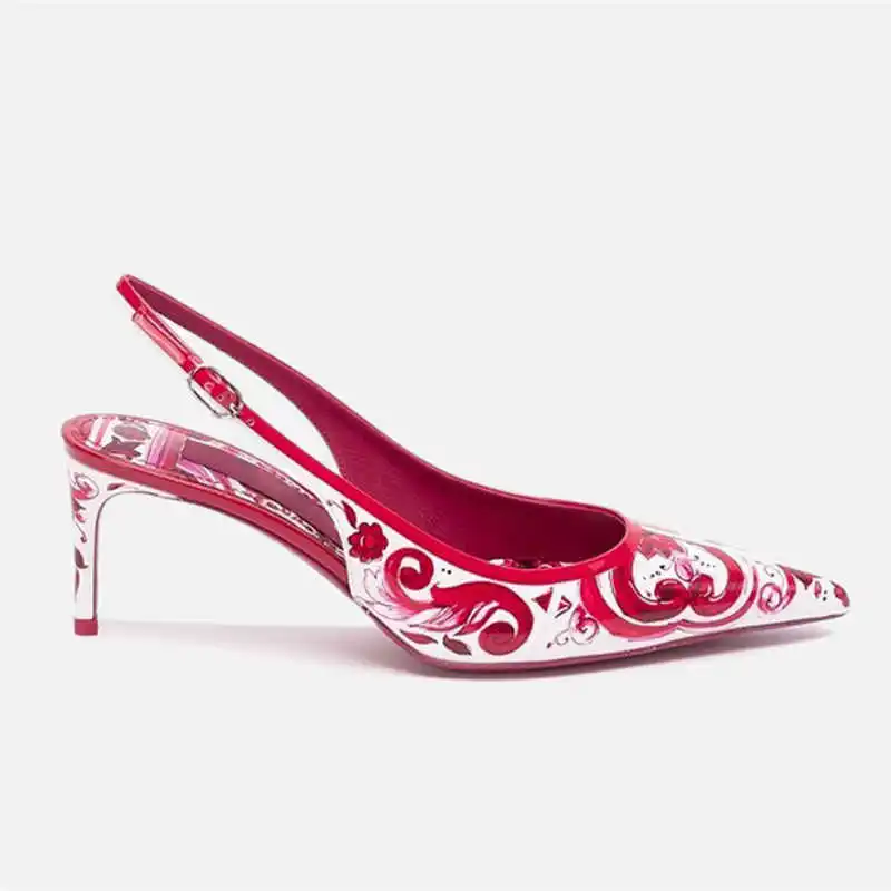 Fashion Show New Women's Blue and White Porcelain Printed Women's Sheepskin Pointed Fine Heels Sandals shoes women Zapatos mujer
Fashion Show New Women's Blue and White Porcelain Printed Women's Sheepskin Pointed Fine Heels Sandals shoes women Zapatos mujer