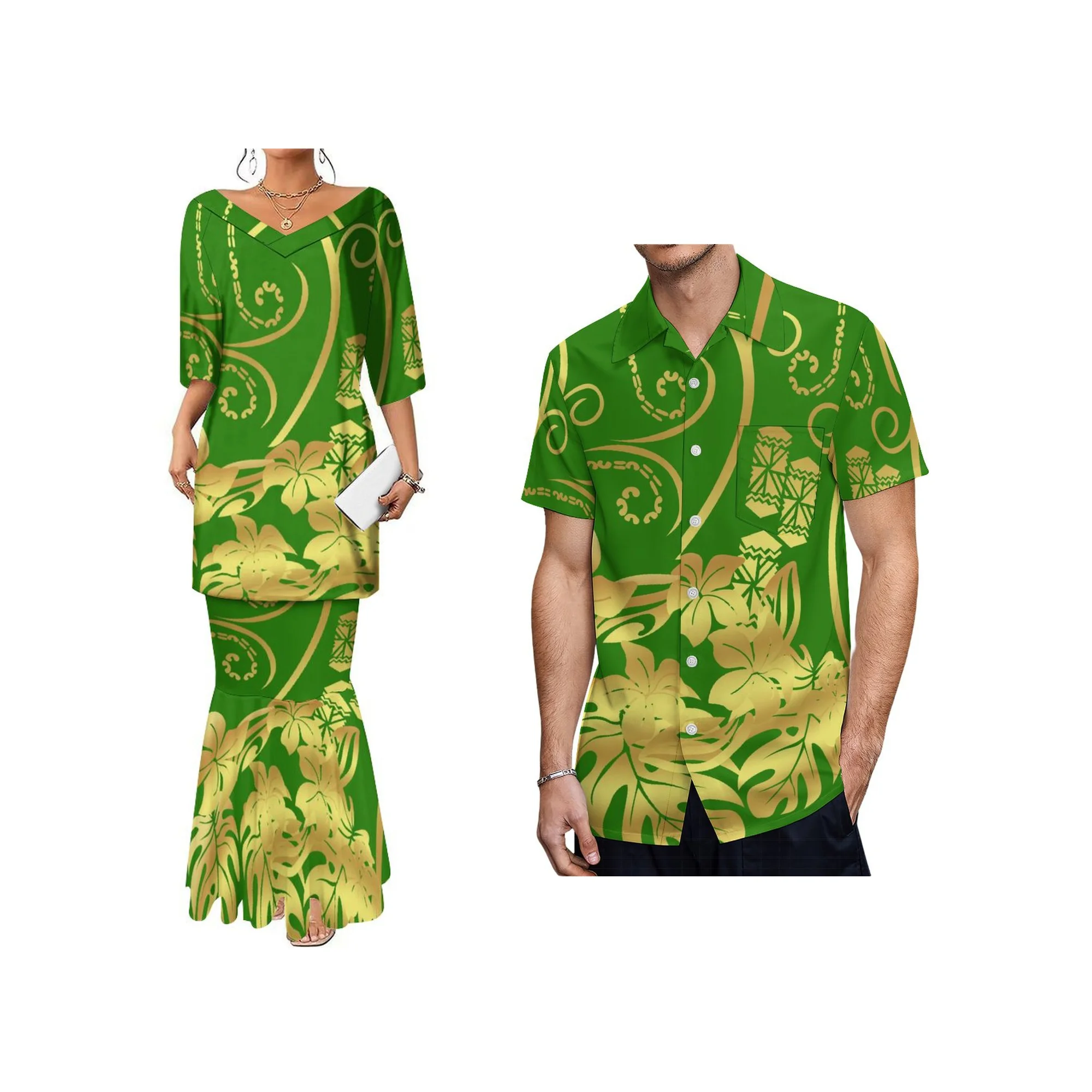 Polynesian Tribal Print V Neck Top and Skirts 2 Pcs Samoan Puletasi Set Women Two Piece Set Dress Custom
Polynesian Tribal Print V Neck Top and Skirts 2 Pcs Samoan Puletasi Set Women Two Piece Set Dress Custom