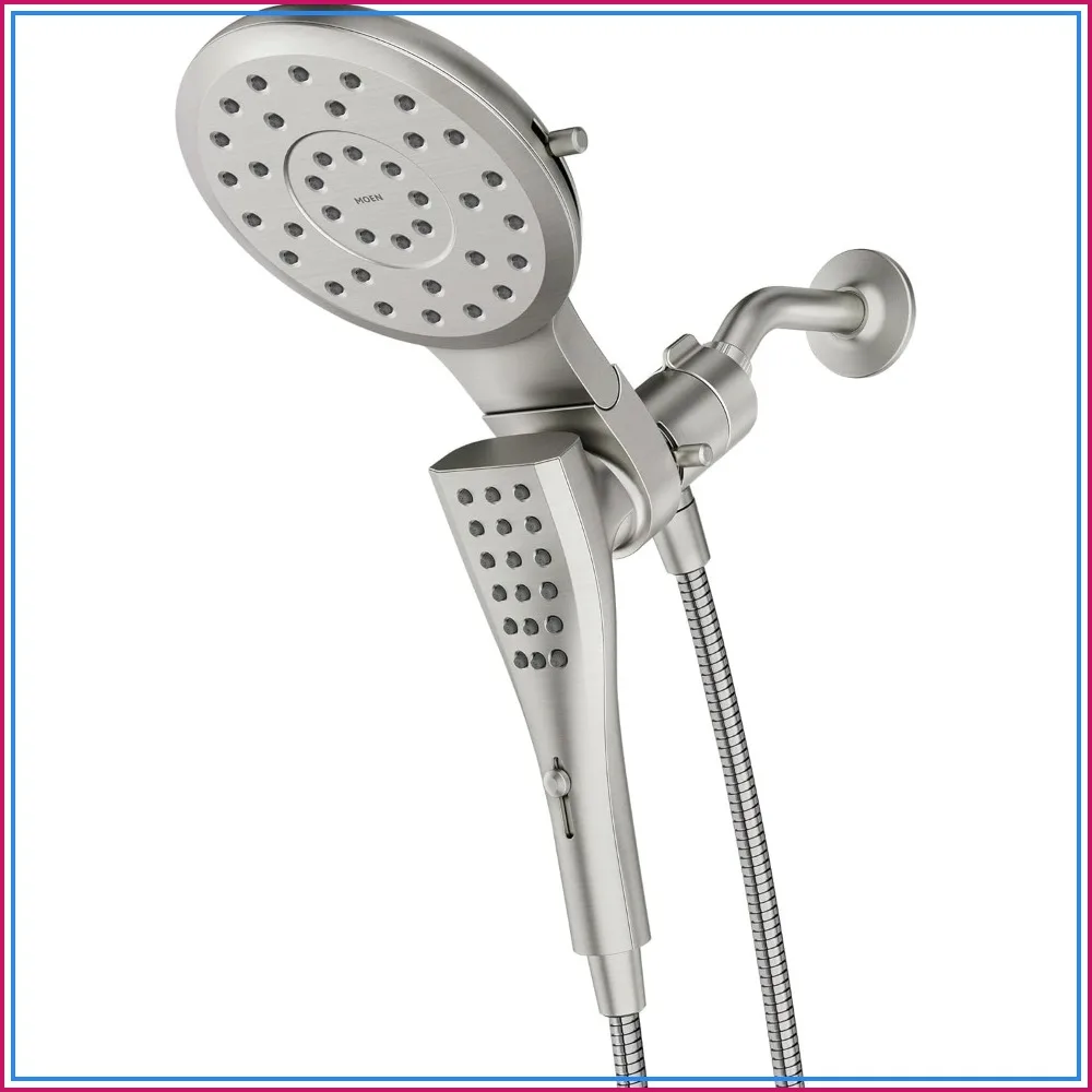 Rain Shower Head and Handshower Combo with Magnetic Docking, 60-inch Hose, Chrome
Rain Shower Head and Handshower Combo with Magnetic Docking, 60-inch Hose, Chrome