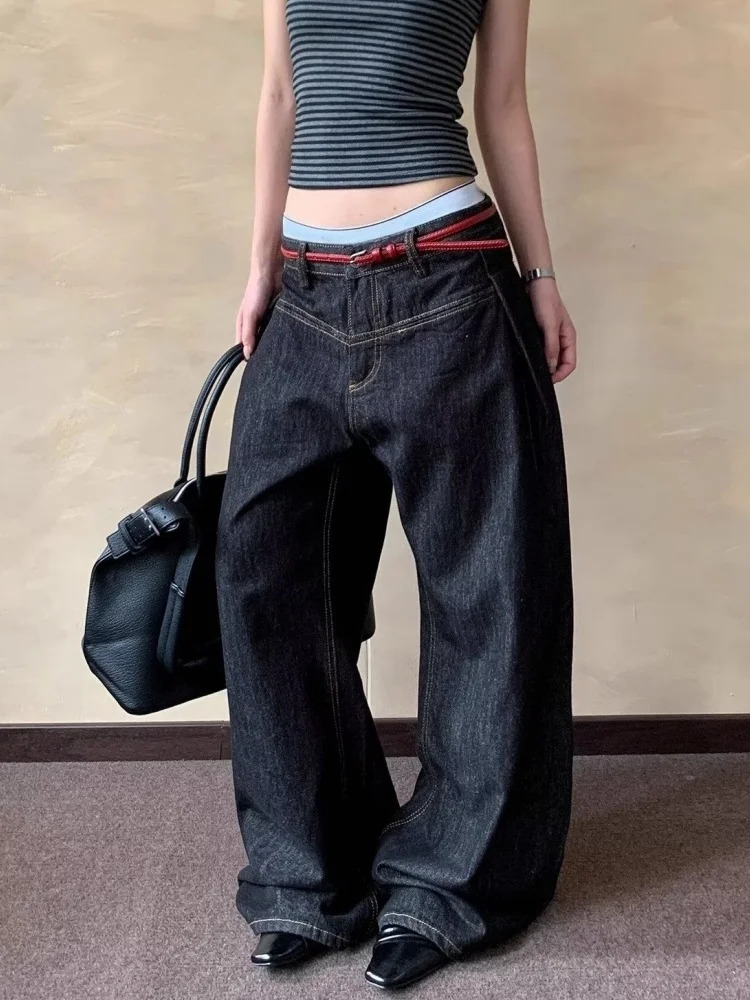 2025 Ropa Y2K Fashion Washed Black Low Rise Baggy Jeans Pants For Women Clothing Wide Leg Straight Korean Casual Lady Trousers
2025 Ropa Y2K Fashion Washed Black Low Rise Baggy Jeans Pants For Women Clothing Wide Leg Straight Korean Casual Lady Trousers