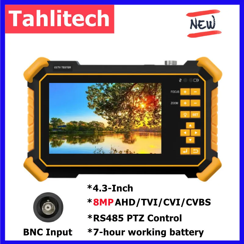 8MP CCTV Camera Tester Monitor Coaxial Camera CVI TVI AHD Tester UTP Test RS485 PTZ Control Audio Test 12V Power Output
8MP CCTV Camera Tester Monitor Coaxial Camera CVI TVI AHD Tester UTP Test RS485 PTZ Control Audio Test 12V Power Output