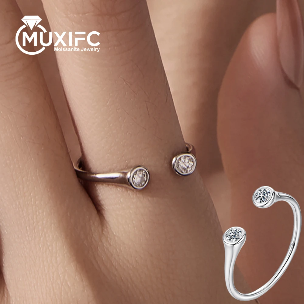 MUXIFC 3mm Full Moissanite Wedding Rings for Women 925 Sterling Silver Plated 18k Gold Adjustable Open Band Fine Jewelry Gift
MUXIFC 3mm Full Moissanite Wedding Rings for Women 925 Sterling Silver Plated 18k Gold Adjustable Open Band Fine Jewelry Gift