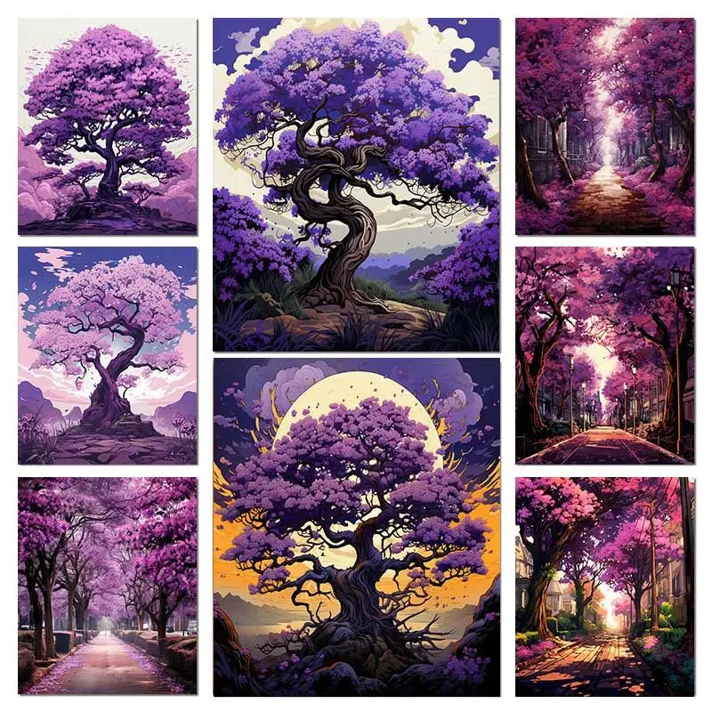 CHENISTORY DIY Pictures By Number Purple Tree Kits Drawing On Canvas Painting By Numbers Landscape Hand Painted Gift Home Decor
CHENISTORY DIY Pictures By Number Purple Tree Kits Drawing On Canvas Painting By Numbers Landscape Hand Painted Gift Home Decor