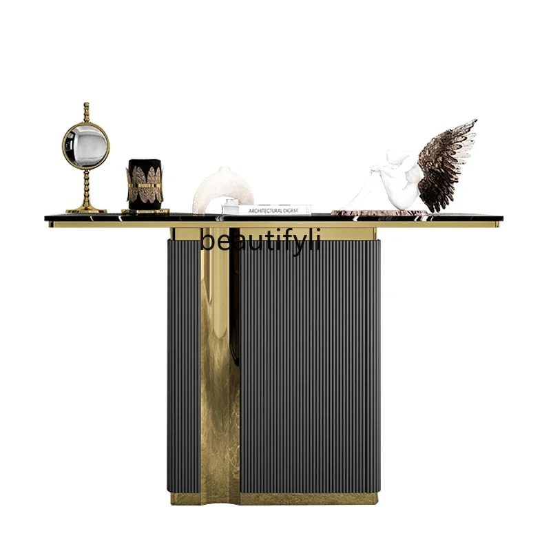 Light Luxury Entrance Cabinet Advanced Entrance Platform Corridor Simple Modern Slate End View PlatformAA
Light Luxury Entrance Cabinet Advanced Entrance Platform Corridor Simple Modern Slate End View PlatformAA