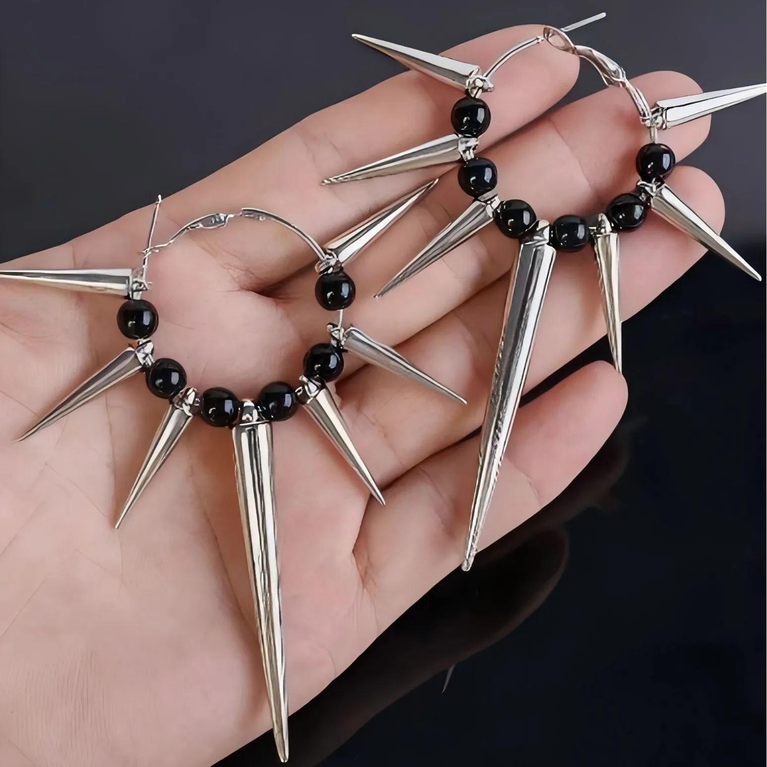 Gothic Punk Rock Dark Rivet Hoop Earrings Necklace SetS for Women Personality Hip Hop Jewelry Korean Fashion Accessories Gift
Gothic Punk Rock Dark Rivet Hoop Earrings Necklace SetS for Women Personality Hip Hop Jewelry Korean Fashion Accessories Gift