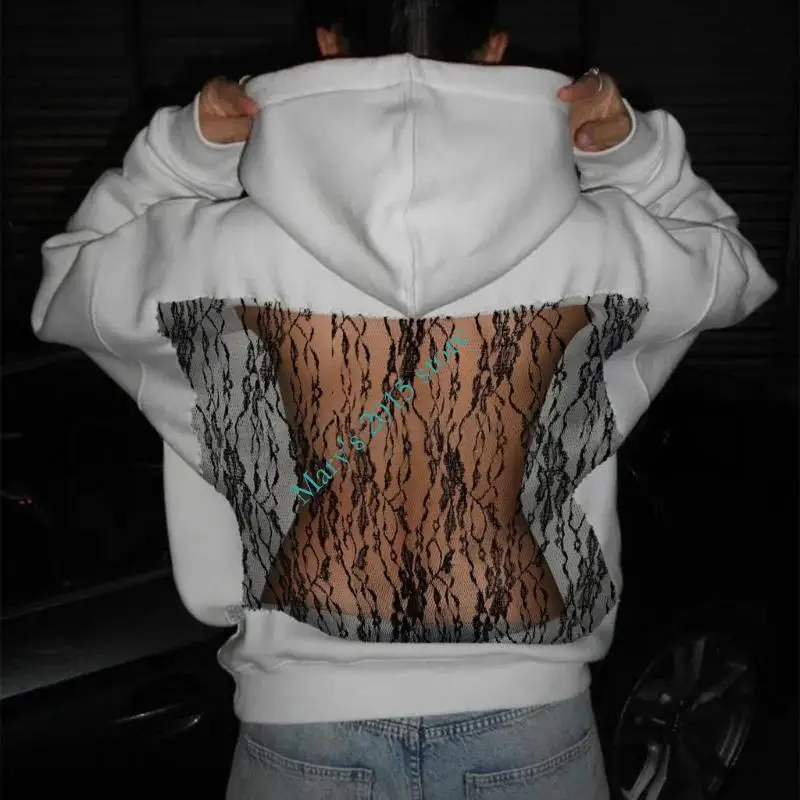 E15F Women's Backless Mesh Hoodie with Hollow Design Long Sleeve Loose Pullover Sweatshirt Top for Casual and Party Wear
E15F Women's Backless Mesh Hoodie with Hollow Design Long Sleeve Loose Pullover Sweatshirt Top for Casual and Party Wear