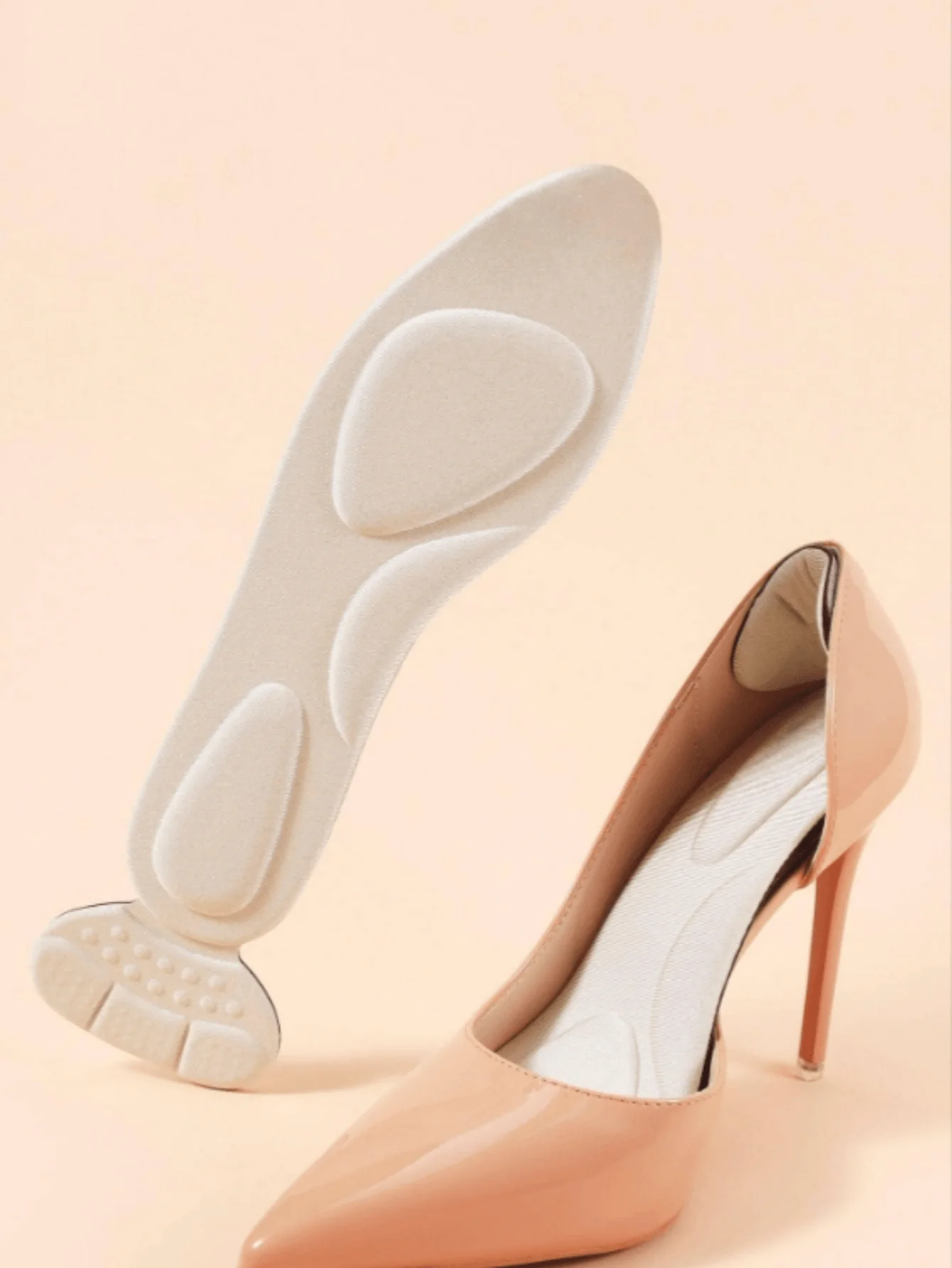 2-парная стелька с защитой от падения Magic Device, бежевая нескользящая антифрикционная защита пятки для острого высокого каблука 
2-парная стелька с защитой от падения Magic Device, бежевая нескользящая антифрикционная защита пятки для острого высокого каблука