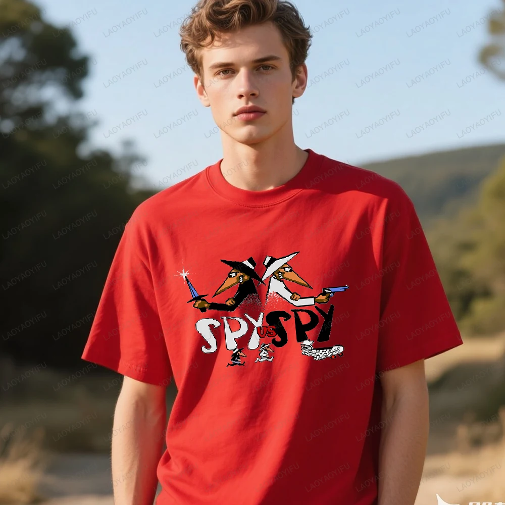 Spy Vs Spy Game Man Printed Cotton T-shirts Summer Vintage Casual Streetwear Hip-hop Hipster Loose O-neck Woman Unisex Tshirt
Spy Vs Spy Game Man Printed Cotton T-shirts Summer Vintage Casual Streetwear Hip-hop Hipster Loose O-neck Woman Unisex Tshirt