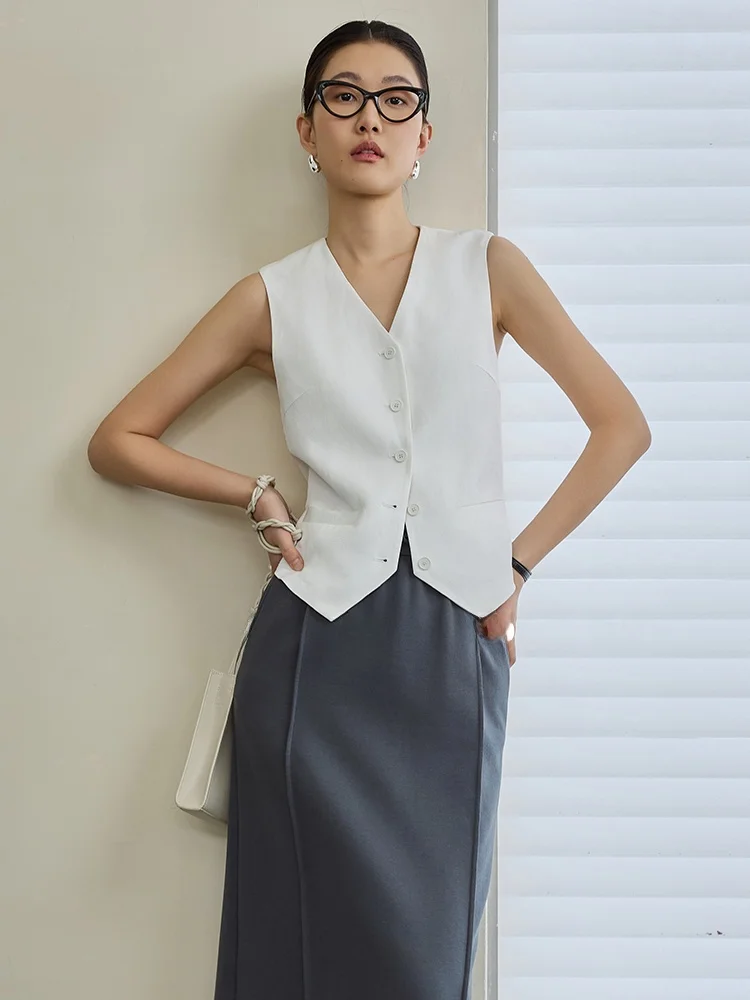 Льняной свободный утягивающий женский жилет, летний многослойный повседневный универсальный Svel irt с v-образным вырезом, застежка на одной пуговице, чистый цвет
Льняной свободный утягивающий женский жилет, летний многослойный повседневный универсальный Svel irt с v-образным вырезом, застежка на одной пуговице, чистый цвет