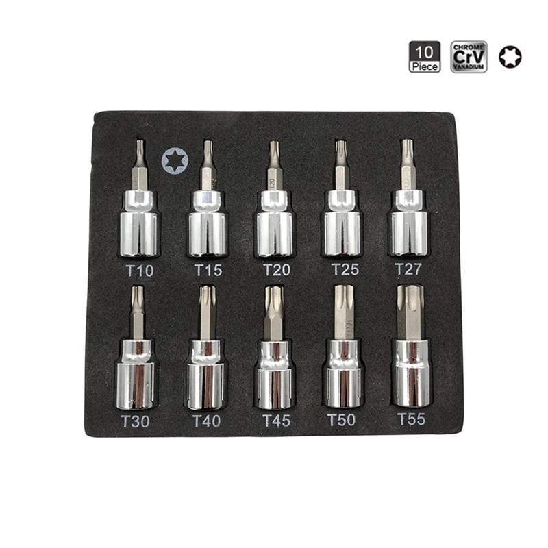 10-Piece Set Of 3/8 Hexagon Pressing Sleeve Star Pressing Sleeve Torx Spline Hexagon Sleeve
10-Piece Set Of 3/8 Hexagon Pressing Sleeve Star Pressing Sleeve Torx Spline Hexagon Sleeve