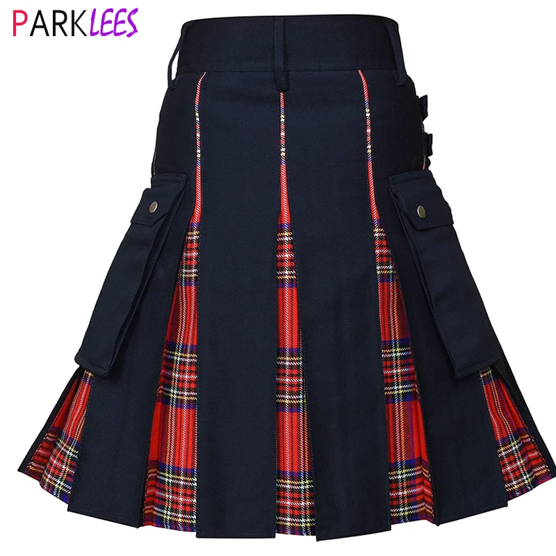 Men's Scottish Style Plaid Contrast Color Pocket Pleated Skirt Irish Tartan Hybrid Utility Kilt Patrick's Festival Prom Clothing
Men's Scottish Style Plaid Contrast Color Pocket Pleated Skirt Irish Tartan Hybrid Utility Kilt Patrick's Festival Prom Clothing