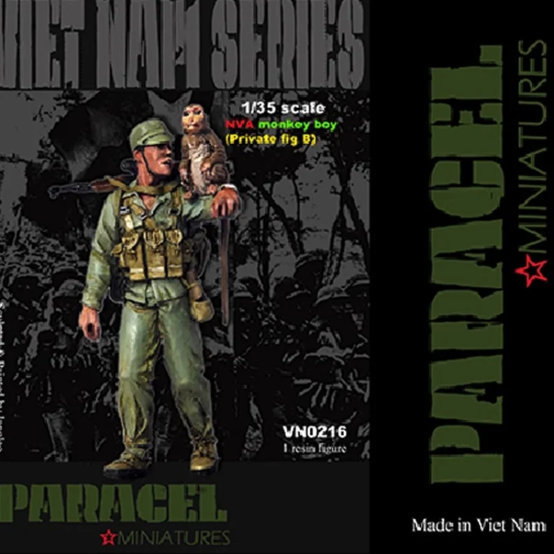 Вьетнамская война NVA Monkey Boy, смоляная фигурка, комплект модели 1/35, неокрашенная игрушка в разобранном виде
Вьетнамская война NVA Monkey Boy, смоляная фигурка, комплект модели 1/35, неокрашенная игрушка в разобранном виде
