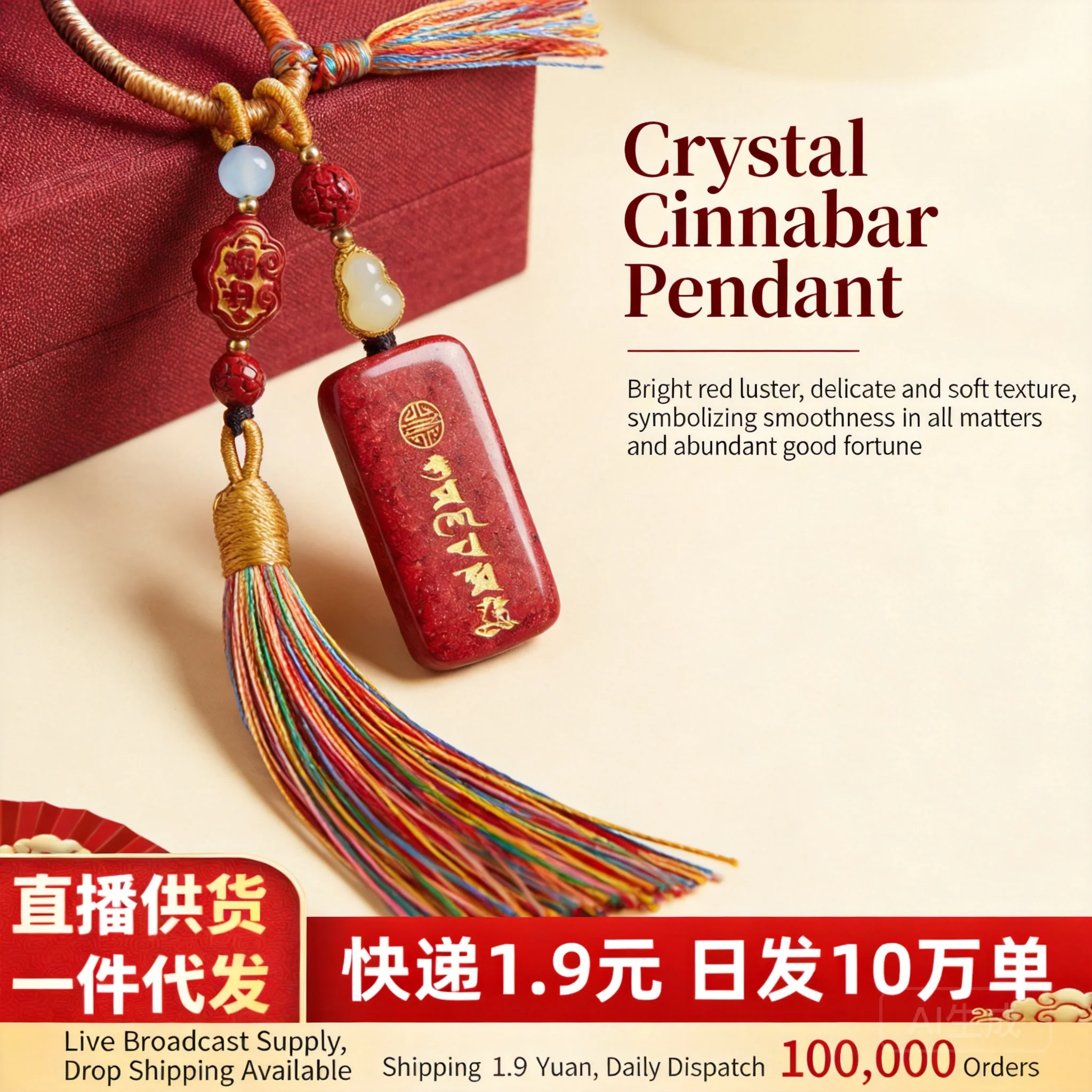 Chinese Style Cinnabar Fu Lu Lucky Peace Tag Pendant Keychain Colorful Tassel Bag Hanger Feng Shui Bless Good Luck Amulet For
Chinese Style Cinnabar Fu Lu Lucky Peace Tag Pendant Keychain Colorful Tassel Bag Hanger Feng Shui Bless Good Luck Amulet For