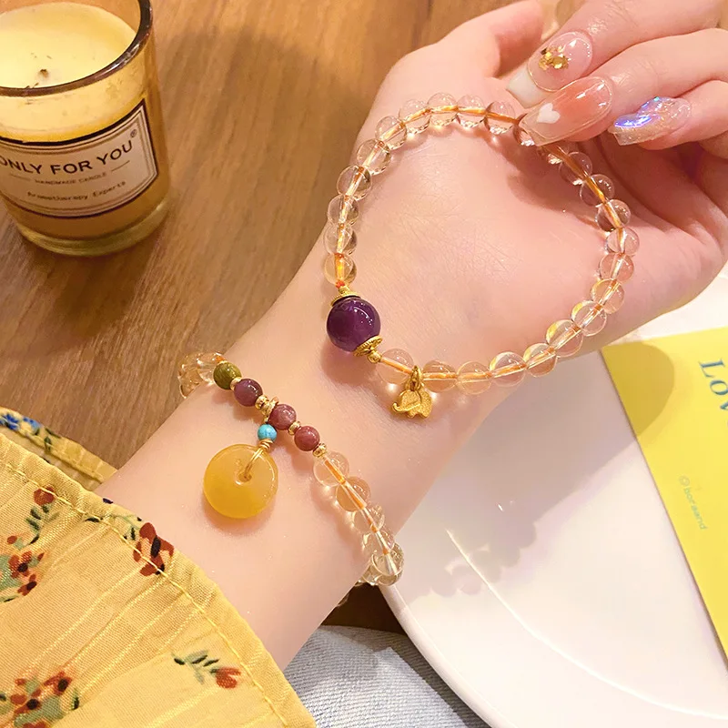 Cornucopia Super Fairy Sweet Mori Style 6mm Citrine Female Peace Buckle Jixiang Temple Internet Celebrity Bracelet
Cornucopia Super Fairy Sweet Mori Style 6mm Citrine Female Peace Buckle Jixiang Temple Internet Celebrity Bracelet