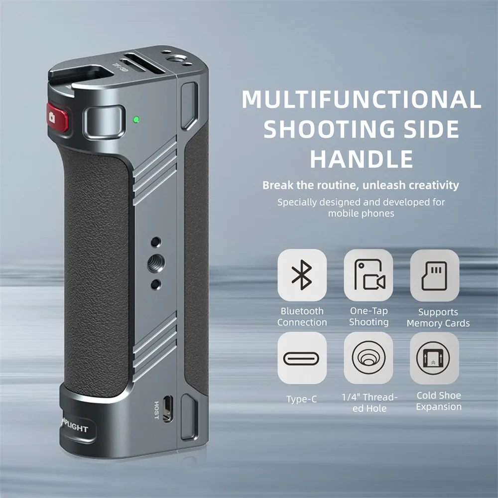 Leaplight Phone Photography Grip with Remote Shutter Phone Mount for iPhone 17 16 15 with Cold Shoe Extension for Mic Light Vlog
Leaplight Phone Photography Grip with Remote Shutter Phone Mount for iPhone 17 16 15 with Cold Shoe Extension for Mic Light Vlog