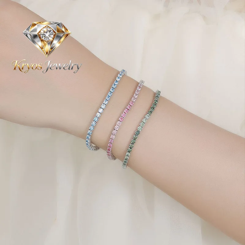 Kryos Jewelry Luxury Solid Platinum PT950 Rhinestone Gradient Moissanite Diamond Bracelet Personalized All-match Full Diamond Br
Kryos Jewelry Luxury Solid Platinum PT950 Rhinestone Gradient Moissanite Diamond Bracelet Personalized All-match Full Diamond Br