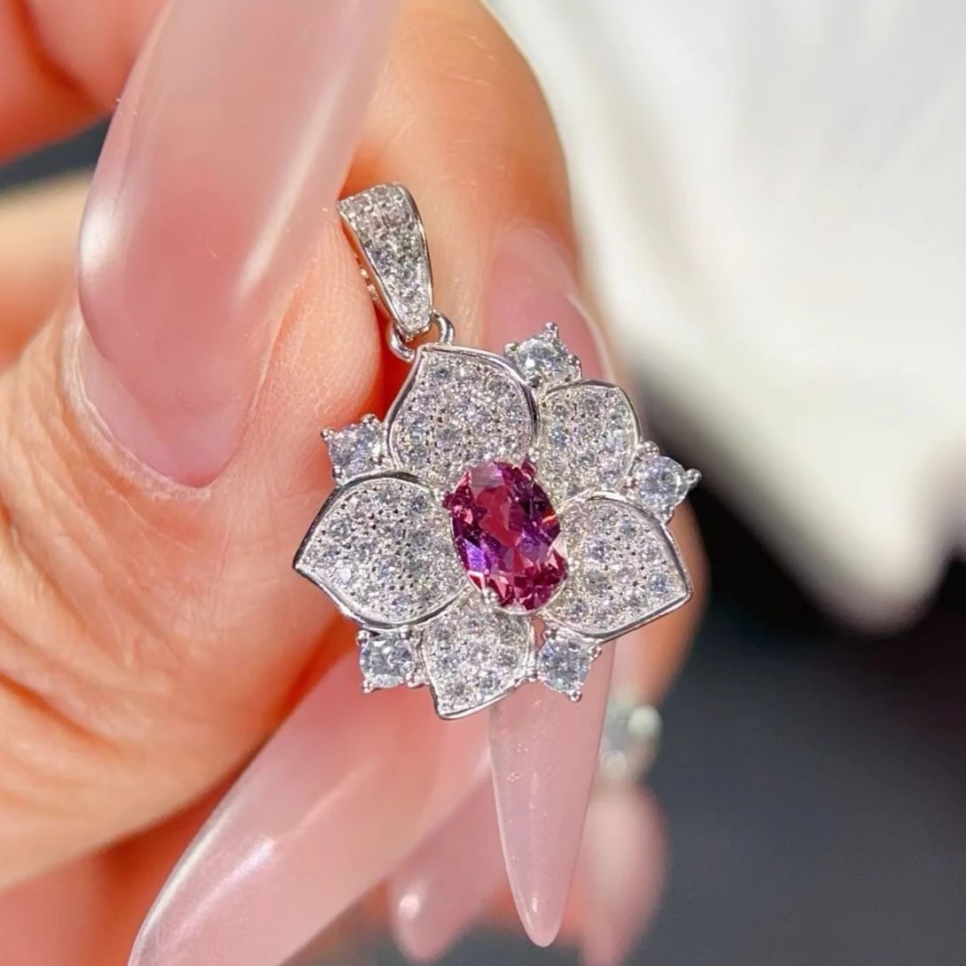 925 Sterling Silver Natural Amethyst Pendant Flower Design Amethyst Jewelry with Certificate Gift for Women
925 Sterling Silver Natural Amethyst Pendant Flower Design Amethyst Jewelry with Certificate Gift for Women