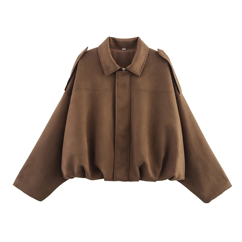 YENKYE 2025 Women Faux Suede Bomber Jacket Long Sleeve Lapel Collar Autumn Loose Coat High Street Cropped Racing Outerwear
YENKYE 2025 Women Faux Suede Bomber Jacket Long Sleeve Lapel Collar Autumn Loose Coat High Street Cropped Racing Outerwear
