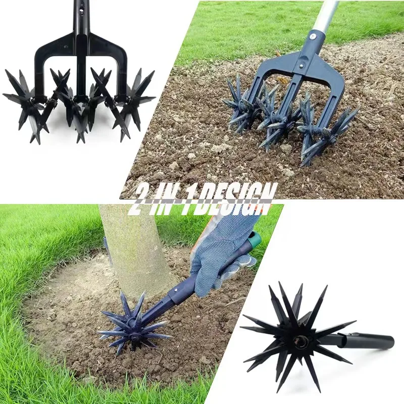 New Rotary Cultivator Tool 2 in 1 Garden Tiller Soil Loosening Rotary Tiller
New Rotary Cultivator Tool 2 in 1 Garden Tiller Soil Loosening Rotary Tiller