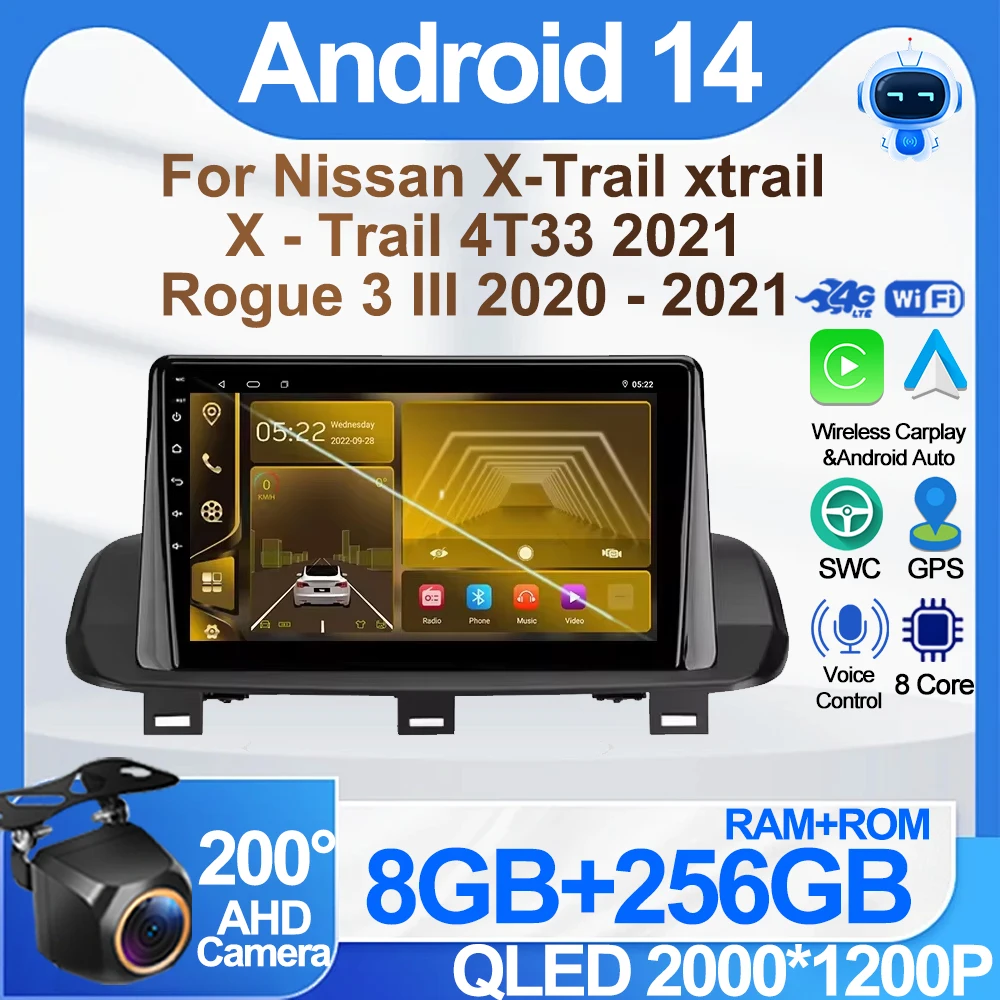Car Android For Nissan X-Trail xtrail X - Trail 4 T33 2021 Rogue 3 III 2020 - 2021 GPS Navigation HDR QLED Screen Rear Camera 5G
Car Android For Nissan X-Trail xtrail X - Trail 4 T33 2021 Rogue 3 III 2020 - 2021 GPS Navigation HDR QLED Screen Rear Camera 5G