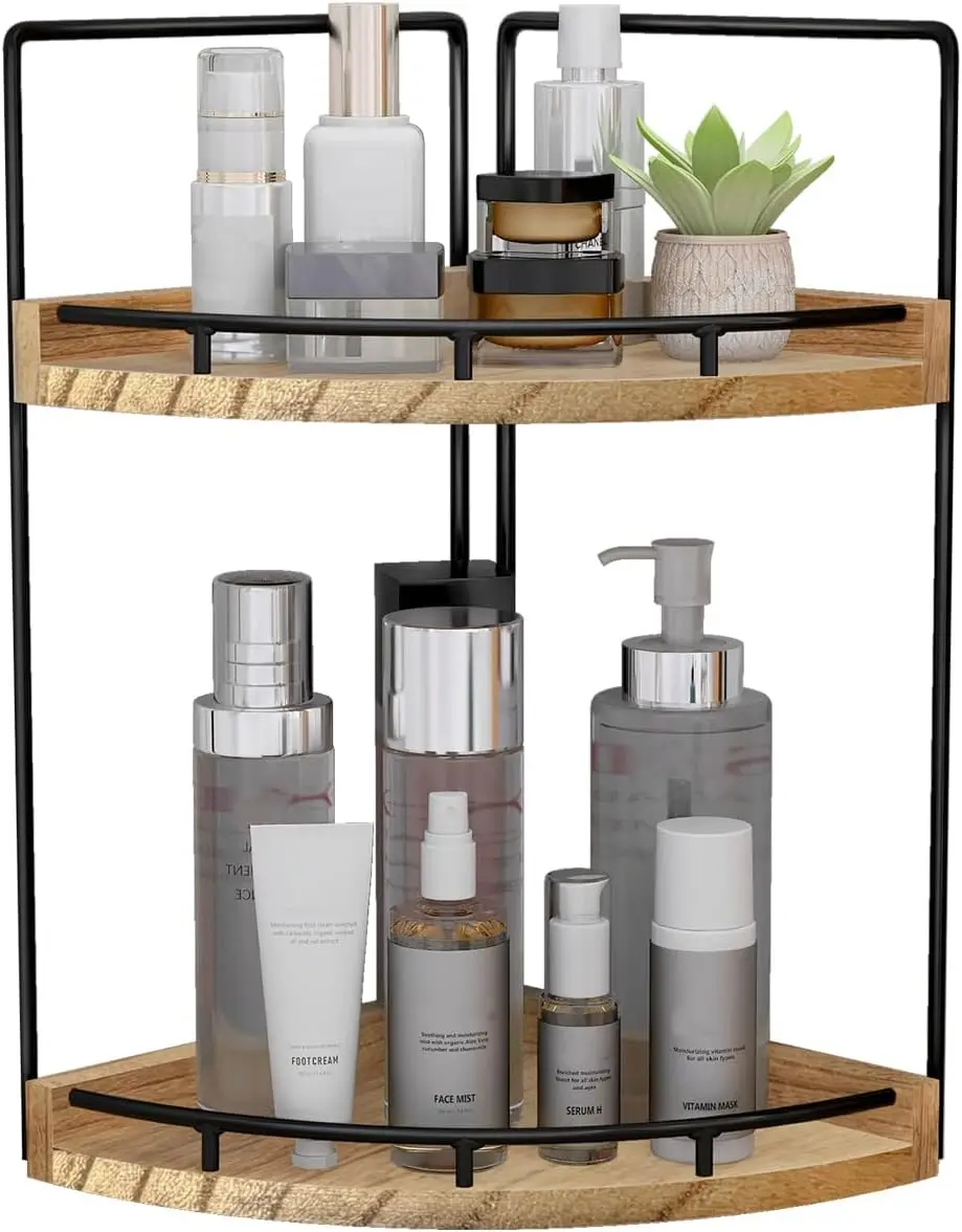 2-Tier Bathroom Counter Organizer, Corner Shelf for Skincare, Wood Countertop Storage for Kitchen and Vanity, Brown
2-Tier Bathroom Counter Organizer, Corner Shelf for Skincare, Wood Countertop Storage for Kitchen and Vanity, Brown