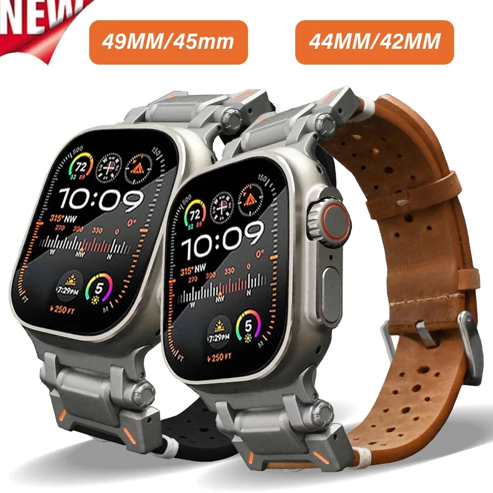 Titanium Color Leather Bracelet for Apple Watch Ultra 2 1 49mm Series 9 8 7 45mm Strap for iWatch 4 5 6 SE 44mm 3 2 1 42mm Band
Titanium Color Leather Bracelet for Apple Watch Ultra 2 1 49mm Series 9 8 7 45mm Strap for iWatch 4 5 6 SE 44mm 3 2 1 42mm Band