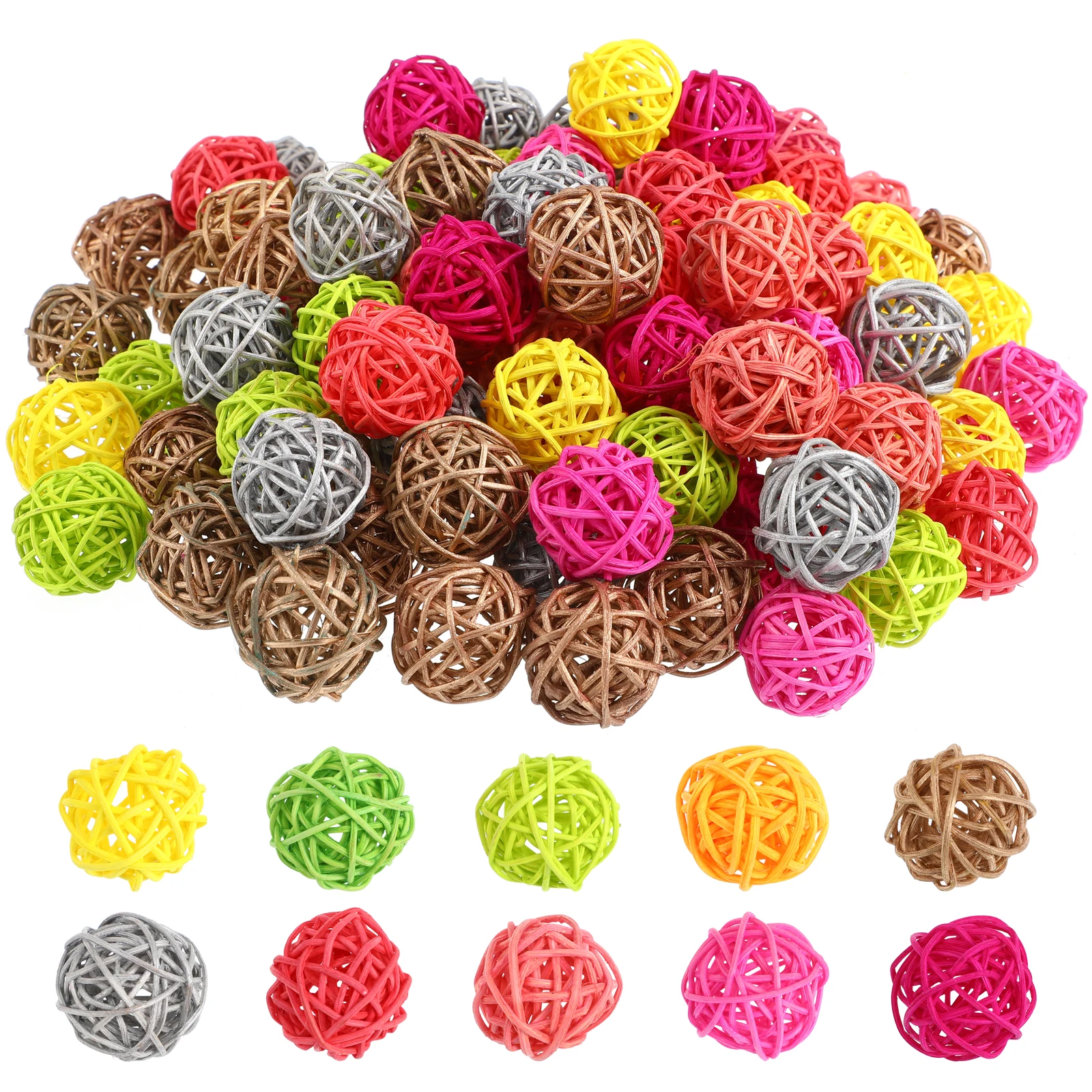 100pcs Rattan Balls Aromatherapy Takraw Decorative Centerpiece Bowls Home Garden Party Christmas DIY Accessories
100pcs Rattan Balls Aromatherapy Takraw Decorative Centerpiece Bowls Home Garden Party Christmas DIY Accessories