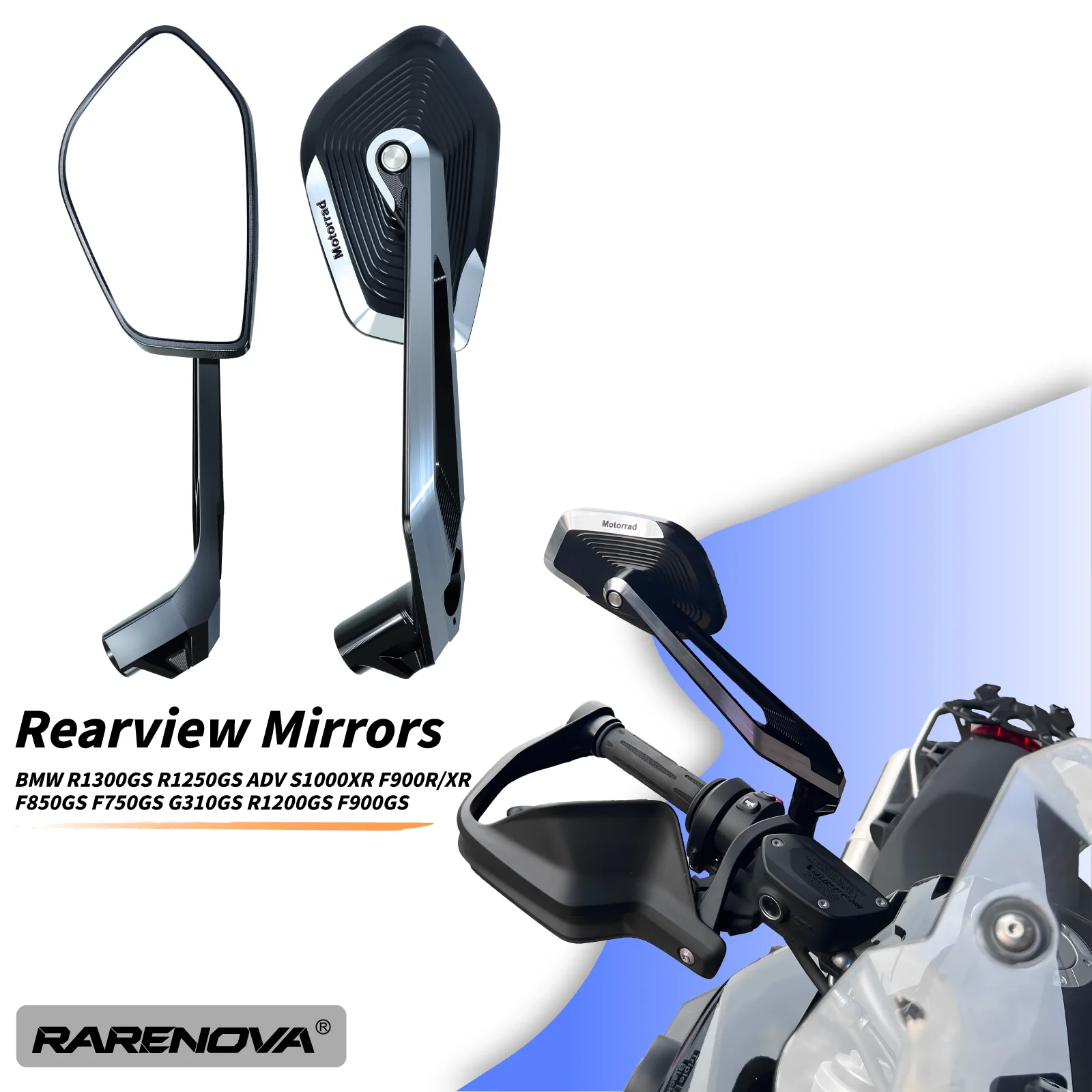 R1250GS ADV Side Rearview Mirrors For BMW R1300GS R1250GS ADV R1200GS S1000XR F900GS F850GS F750GS Motorcycles Rear View Mirrors
R1250GS ADV Side Rearview Mirrors For BMW R1300GS R1250GS ADV R1200GS S1000XR F900GS F850GS F750GS Motorcycles Rear View Mirrors
