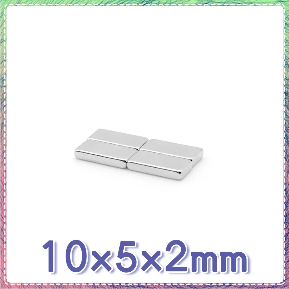 20/50/100/200/300/500PCS 10x5x2 Small Block PPowerful Strong Magnetic Magnets 10*5*2 Permanent Neodymium Magnet Sheet 10x5x2mm
20/50/100/200/300/500PCS 10x5x2 Small Block PPowerful Strong Magnetic Magnets 10*5*2 Permanent Neodymium Magnet Sheet 10x5x2mm