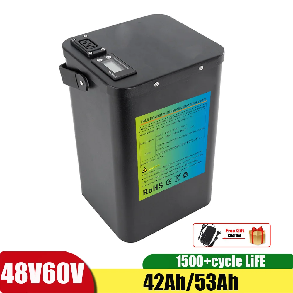 Литиевая батарея M + 48V 60V 42Ah 53Ah MQIUQI + зарядное устройство 10A для электрического скутера U + B
Литиевая батарея M + 48V 60V 42Ah 53Ah MQIUQI + зарядное устройство 10A для электрического скутера U + B