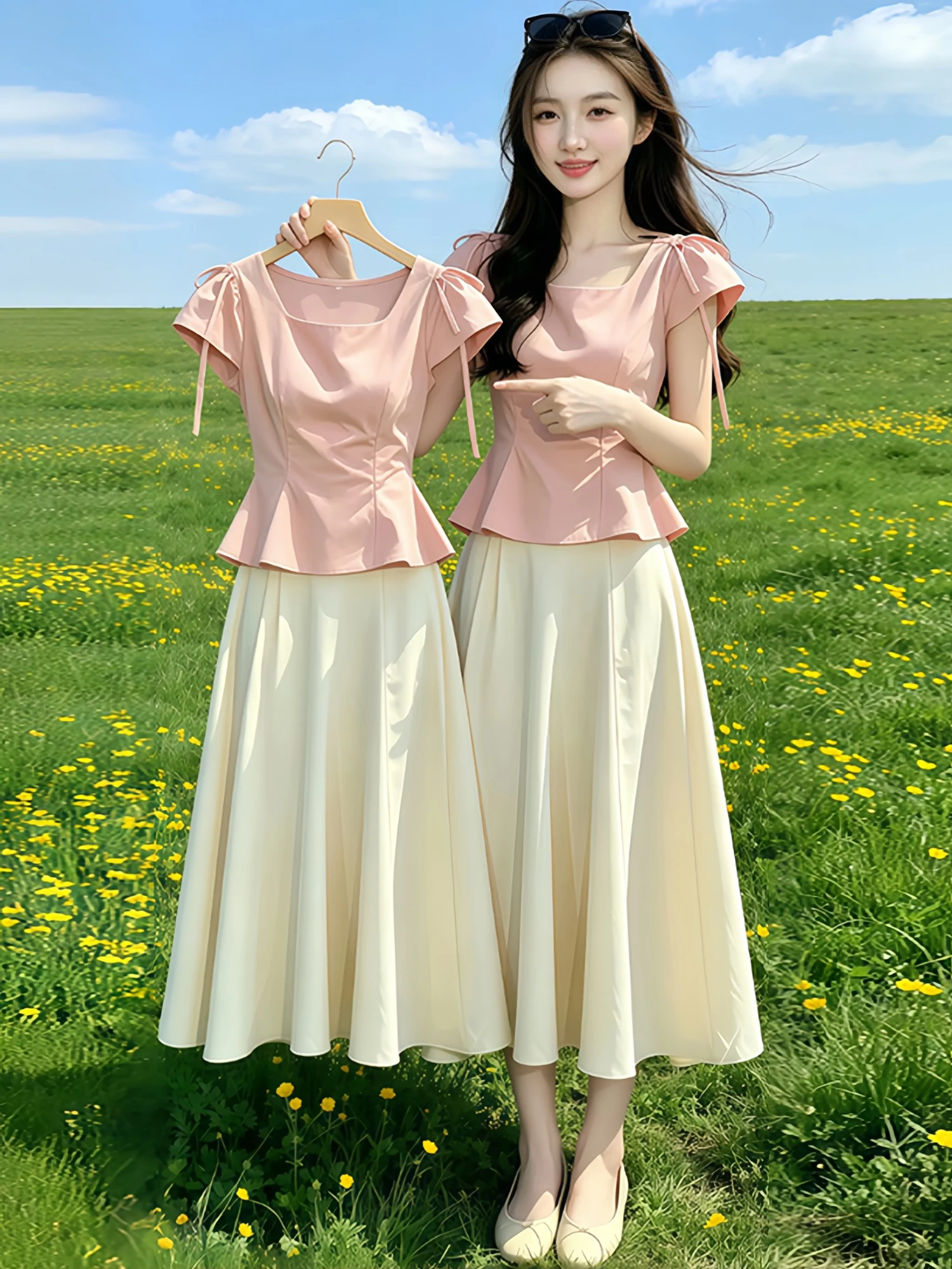 Pure Color round Neck Short Sleeve Top Skirt Set Women's 2026 Fashion Simple Popular Two-Piece Set Casual Style High Waist Skirt
Pure Color round Neck Short Sleeve Top Skirt Set Women's 2026 Fashion Simple Popular Two-Piece Set Casual Style High Waist Skirt