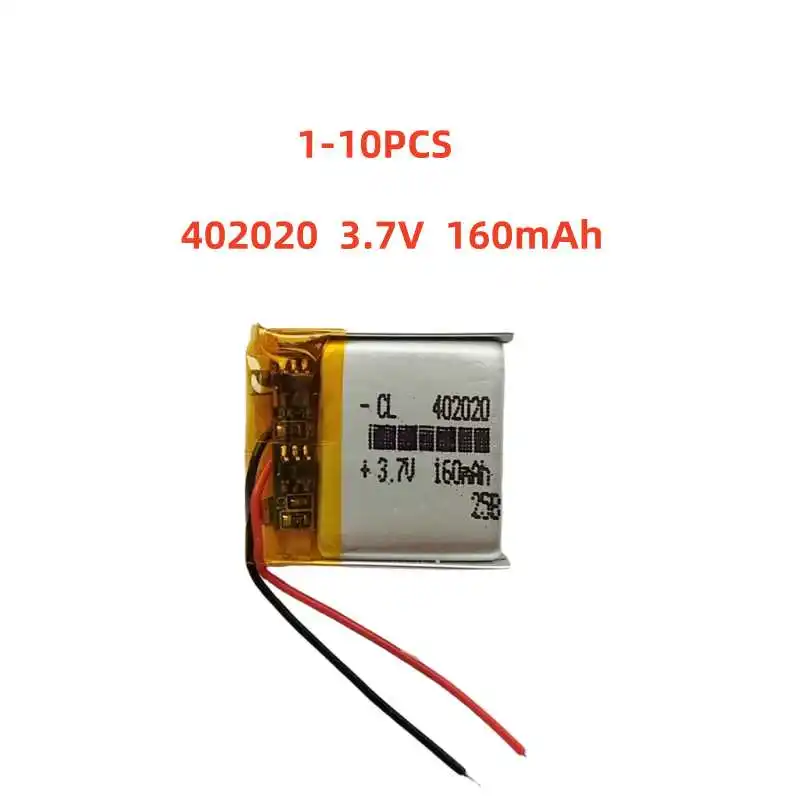 402020 3.7V 160mAh Small Size Lipo Rechargeable Battery Lithium Polymer For MP3 Bluetooth MID headset headphone video pen
402020 3.7V 160mAh Small Size Lipo Rechargeable Battery Lithium Polymer For MP3 Bluetooth MID headset headphone video pen