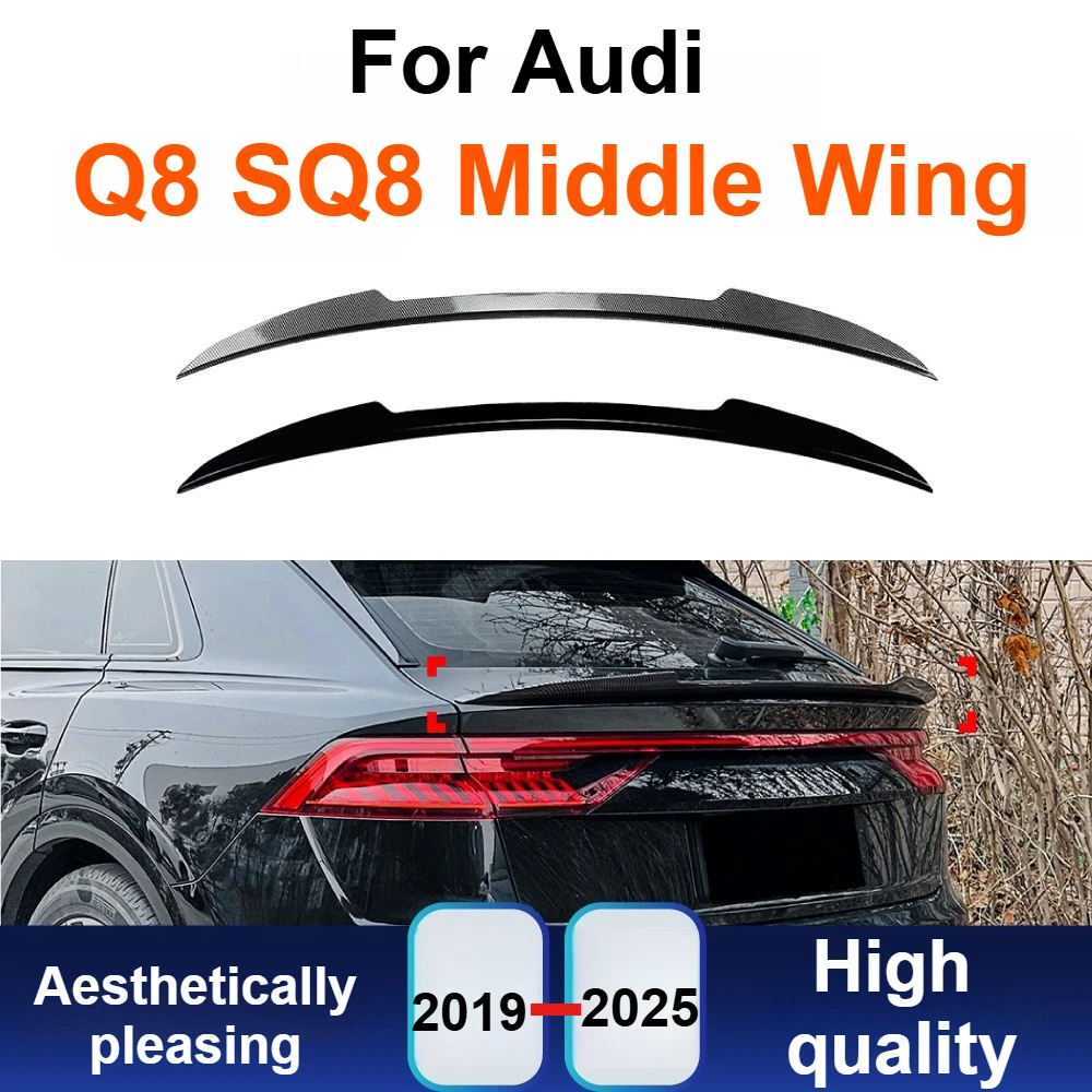 For Audi Q8 SQ8 Sline 2019-2025 Blade Style Rear Roof Spoiler Mid Wing Fin Air Diffuser Tail Lip Body Kit ABS Modification Parts
For Audi Q8 SQ8 Sline 2019-2025 Blade Style Rear Roof Spoiler Mid Wing Fin Air Diffuser Tail Lip Body Kit ABS Modification Parts